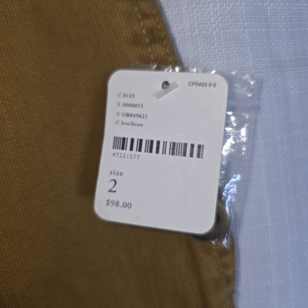 Free People Makai Crop Pants Womens 2 Mustard Yellow Cargo High Rise Button Fly - Picture 3 of 11
